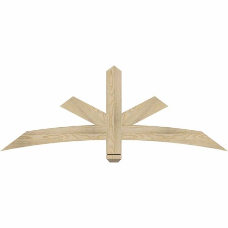 Ekena Millwork Alberta Rough Sawn Timber Gable Bracket, Douglas Fir, 60"W x 22"H x 2"D x 4"F, 9/12 Pitch GBW060X22X0204ALB00RDF